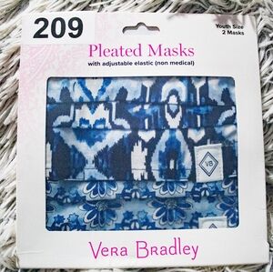Vera Bradley Blue Pleated Masks